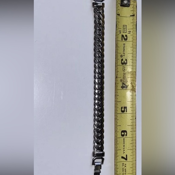 Vintage Signed CORO Pat Pending Vintage Silver CURB LINK BRACELET - Picture 4 of 4